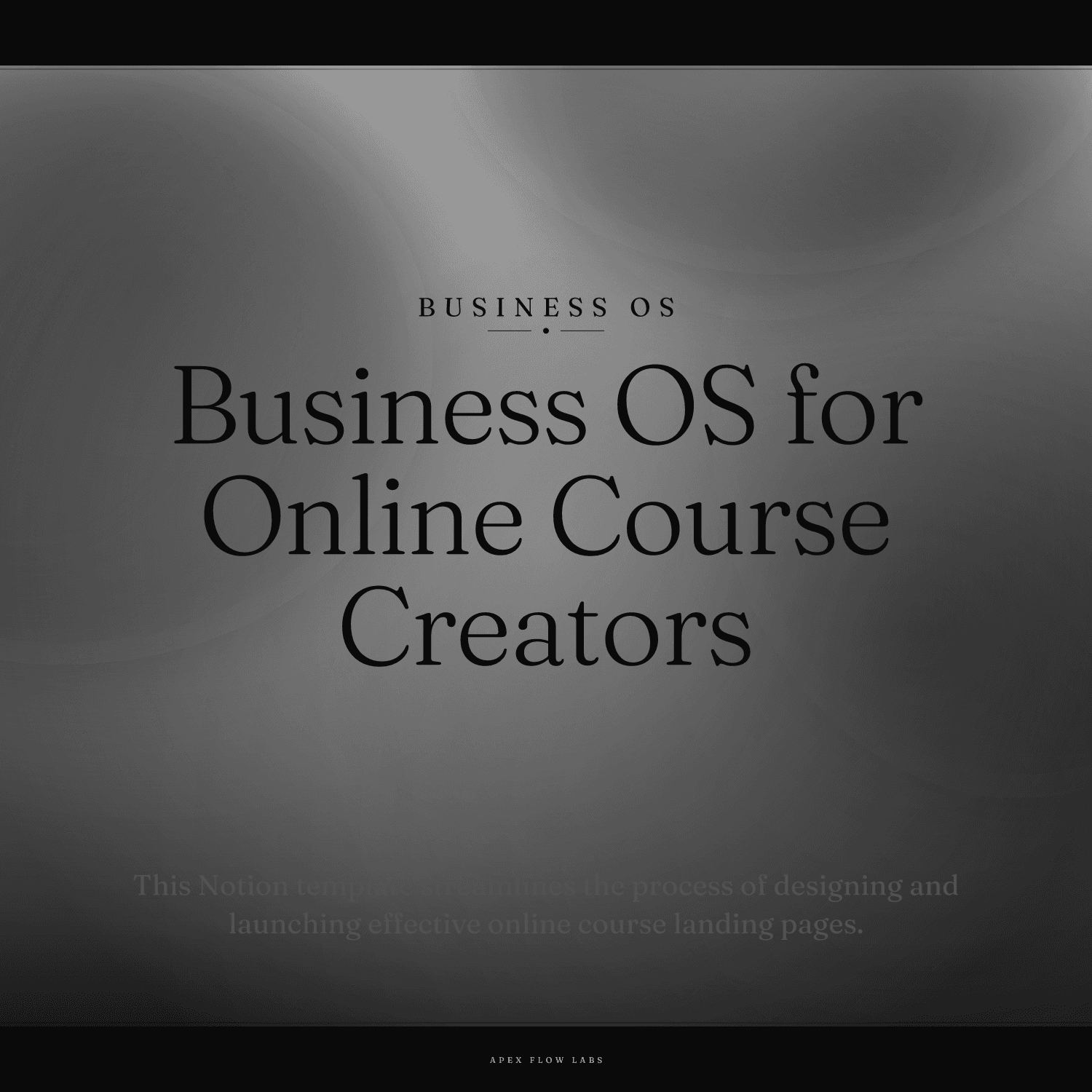 Business OS for Online Course Creators