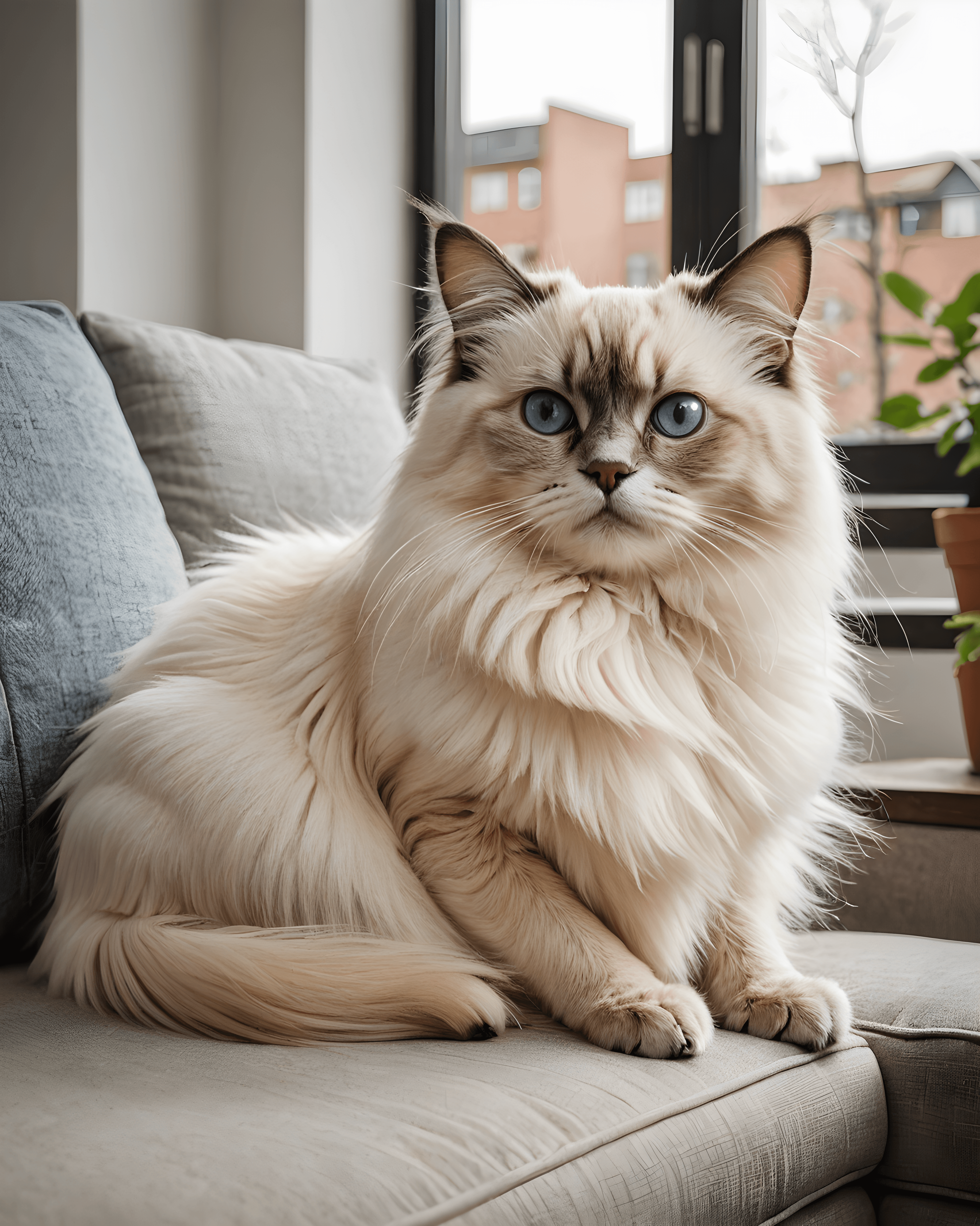 Birman — Line Art (Lifestyle) — Wall Art (Printable)