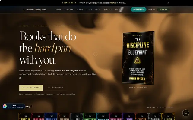 Apex Flow Publishing House, live at books.apexflowlabs.com